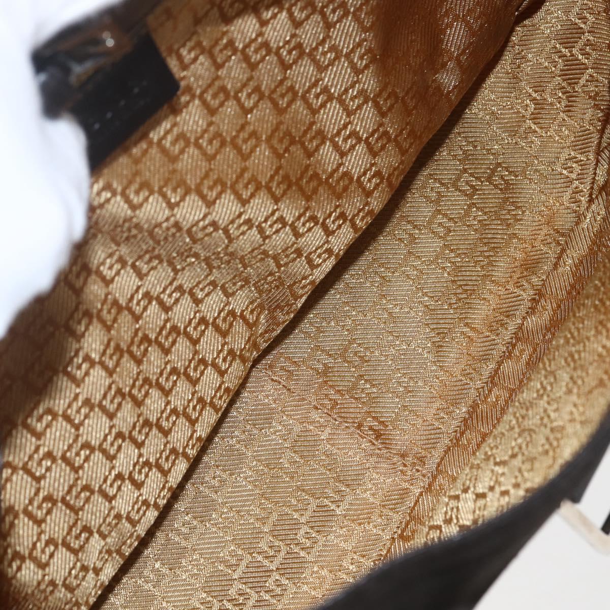 GUCCI Hand Bag Suede Brown Silver 000 0844 Auth 166700