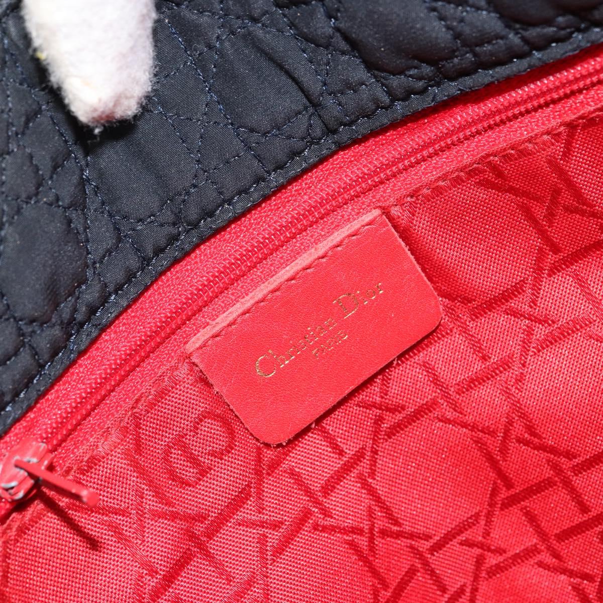 Christian Dior Canage Shoulder Bag Black Gold Auth 166720