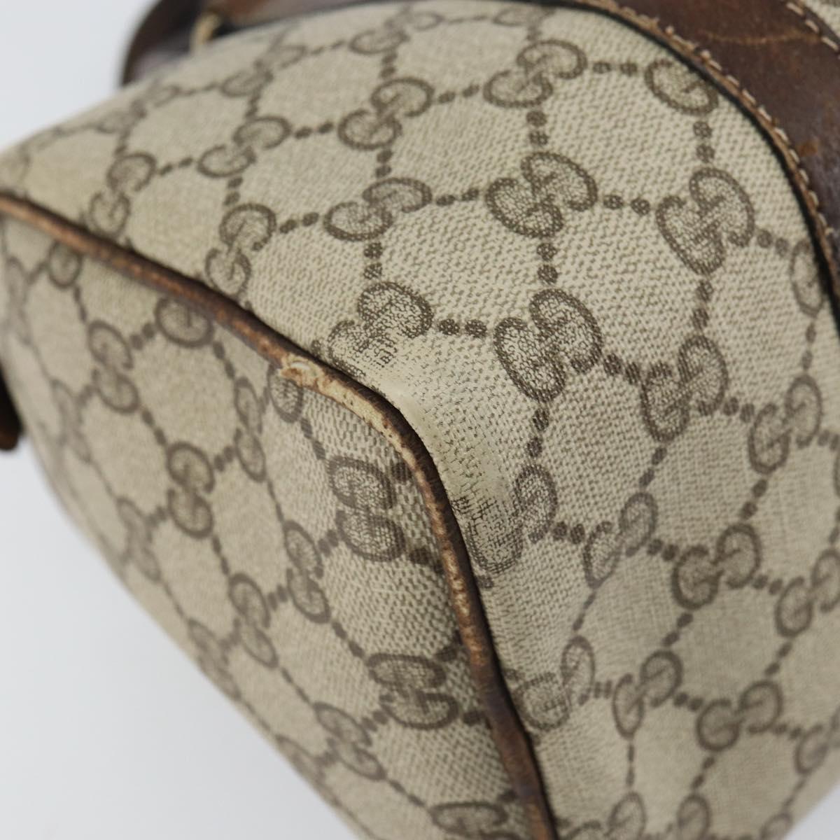 GUCCI GG Supreme Web Sherry Line Bag PVC Beige Red 012 3841 58 Auth 166727