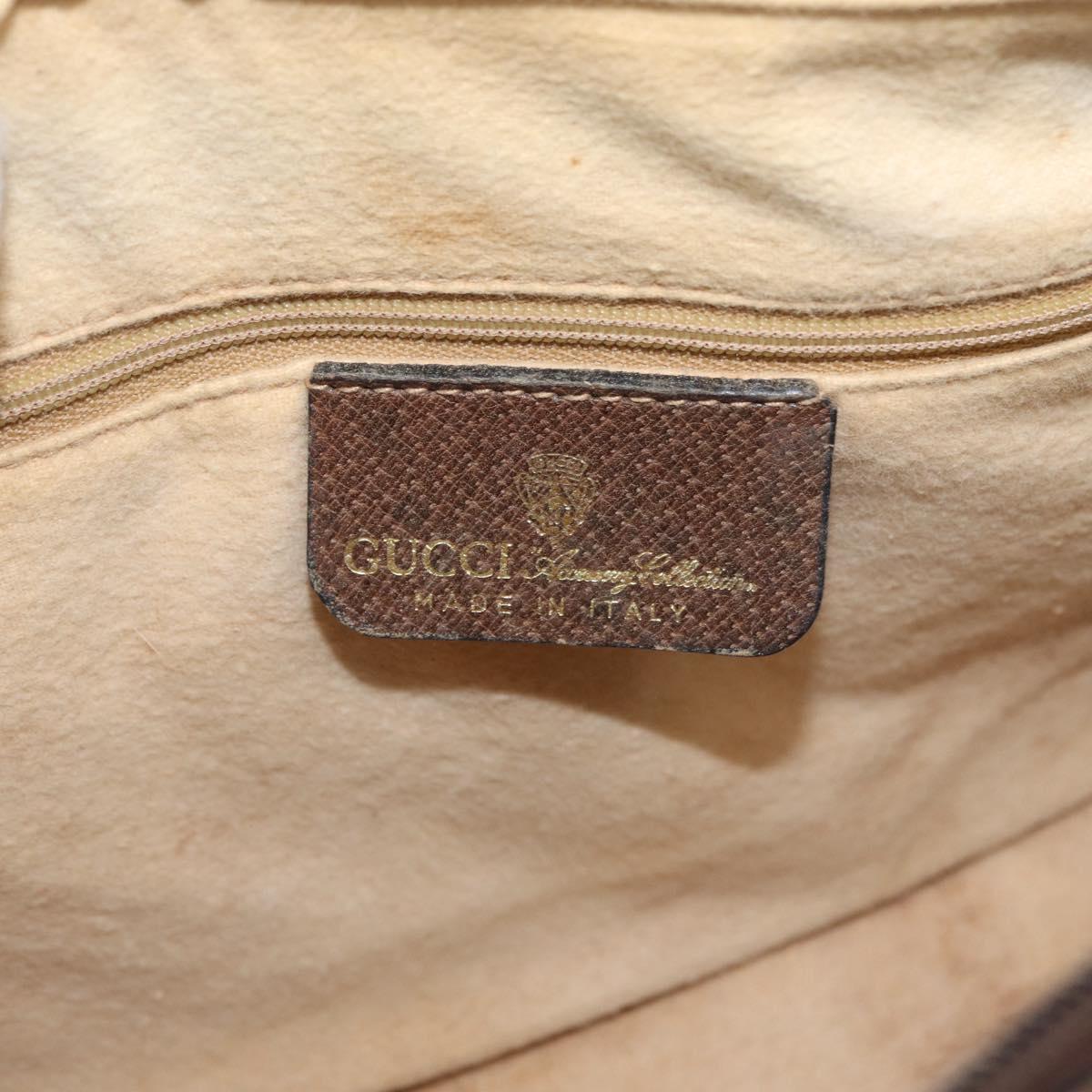 GUCCI GG Supreme Web Sherry Line Bag PVC Beige Red 012 3841 58 Auth 166727
