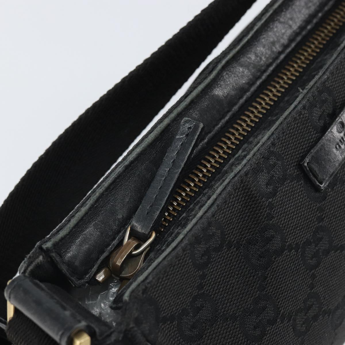 GUCCI GG Canvas Hand Bag Black 106644 Auth 166729