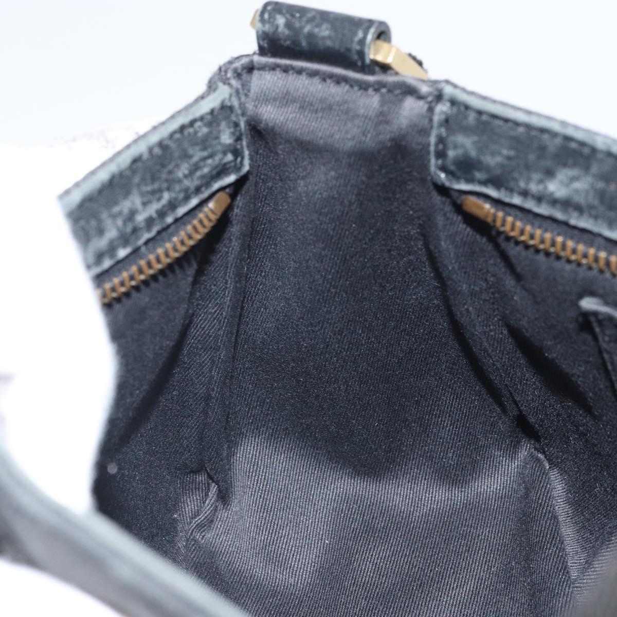 GUCCI GG Canvas Hand Bag Black 106644 Auth 166729