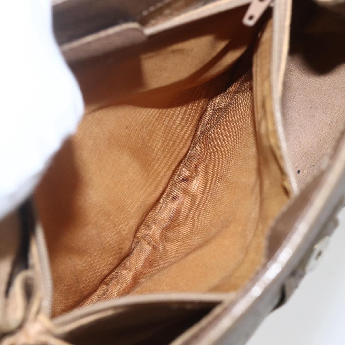 GUCCI GG Supreme Web Sherry Line Bag PVC Beige Gold 116 02 02 Auth 166731