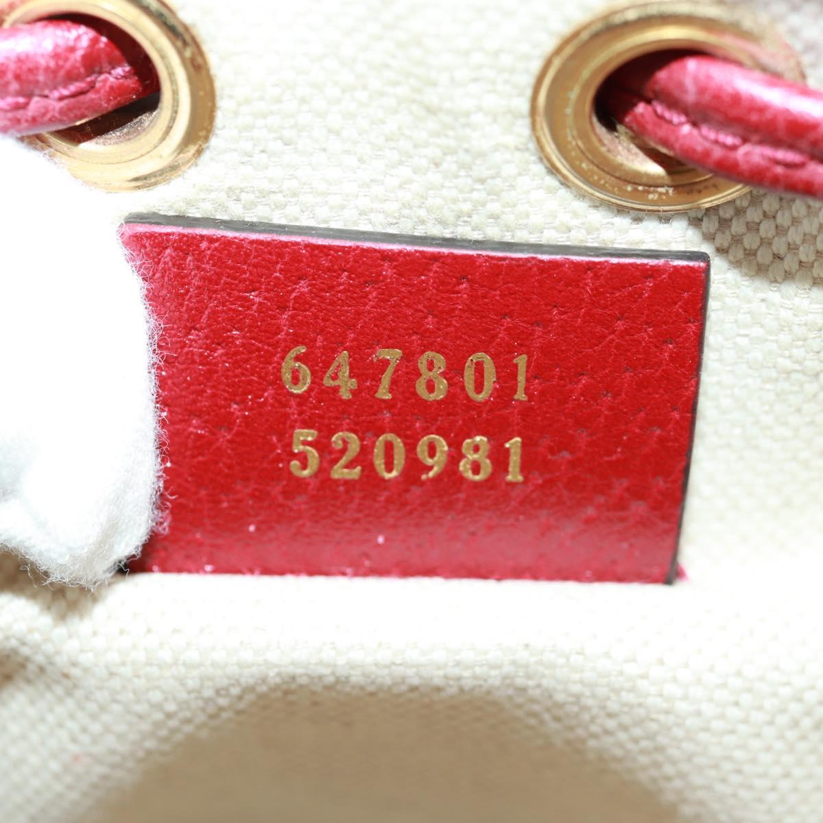 GUCCI Micro GG Supreme Doraemon collaboration Bag PVC Beige 647801 Auth 166733SAM