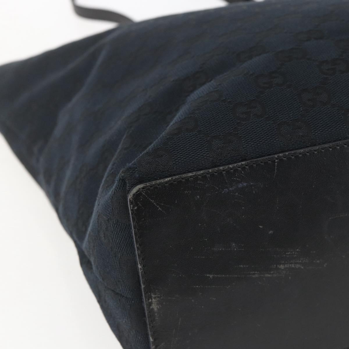 GUCCI GG Canvas Tote Bag Black Gold 002 1098 1705 Auth 166765