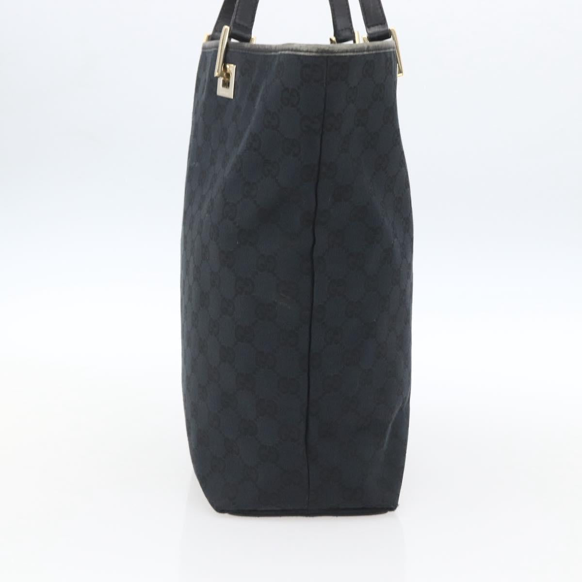 GUCCI GG Canvas Tote Bag Black Gold 002 1098 1705 Auth 166765