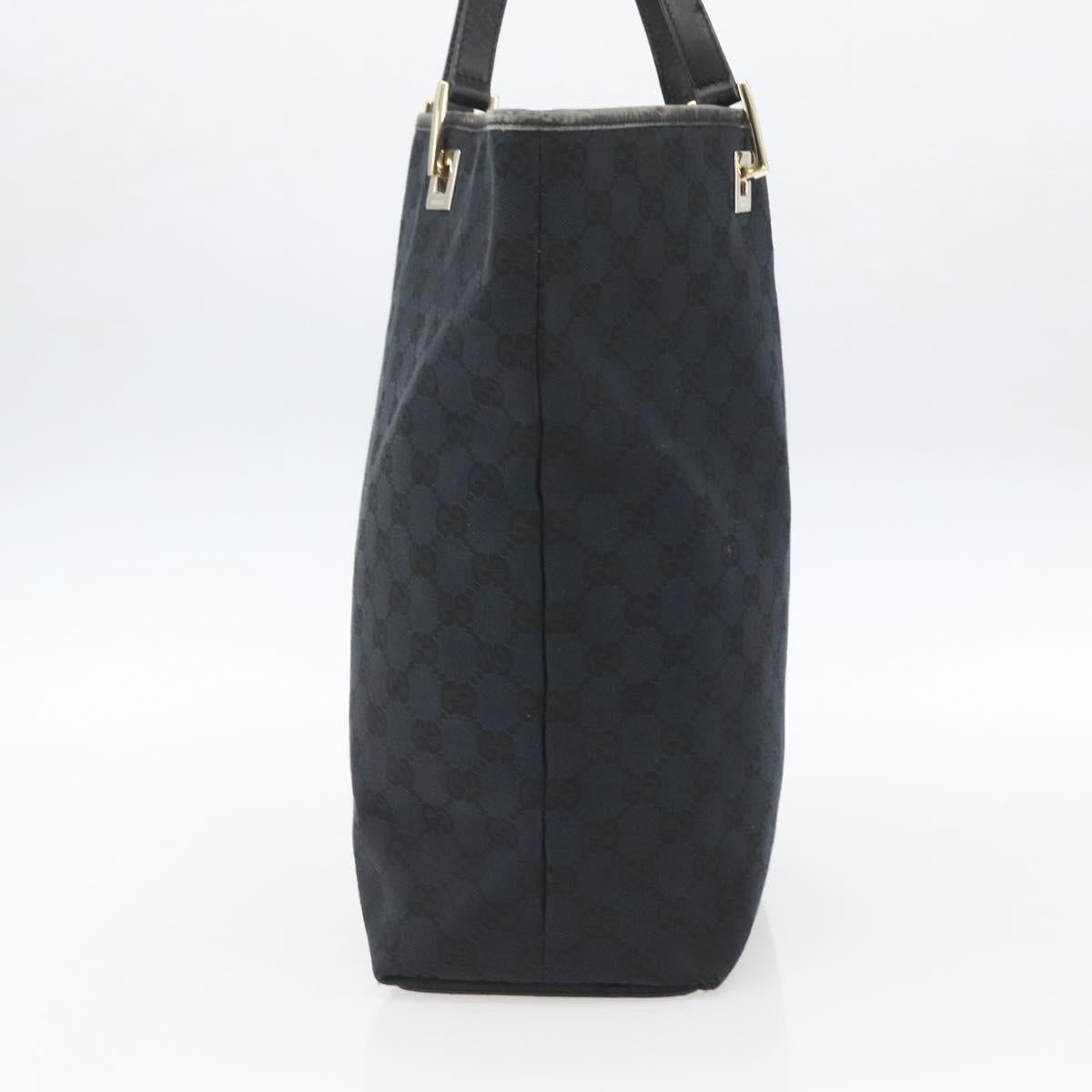 GUCCI GG Canvas Tote Bag Black Gold 002 1098 1705 Auth 166765