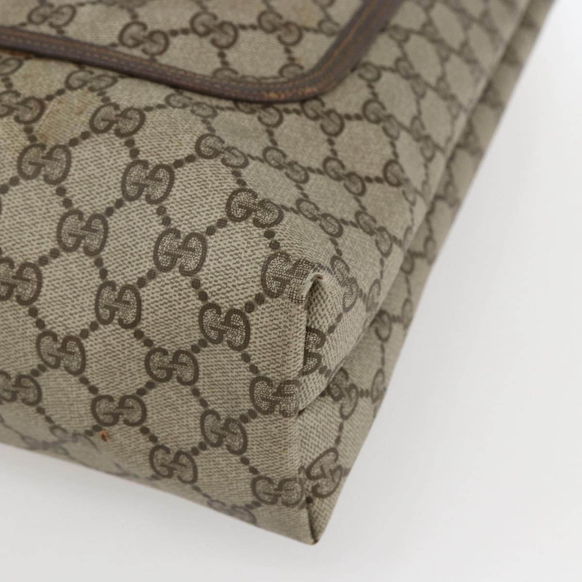 GUCCI GG Supreme Web Sherry Line Tote Bag PVC Beige Red 39 02 003 Auth 166766