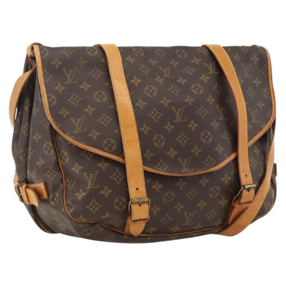LOUIS VUITTON Monogram Saumur 43 Shoulder Bag M42252 LV Auth 166833A