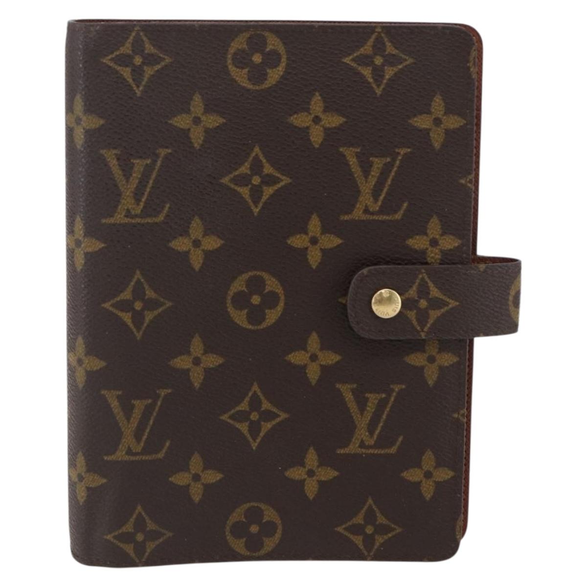LOUIS VUITTON Monogram Agenda MM Day Planner Cover R20105 LV Auth 166842