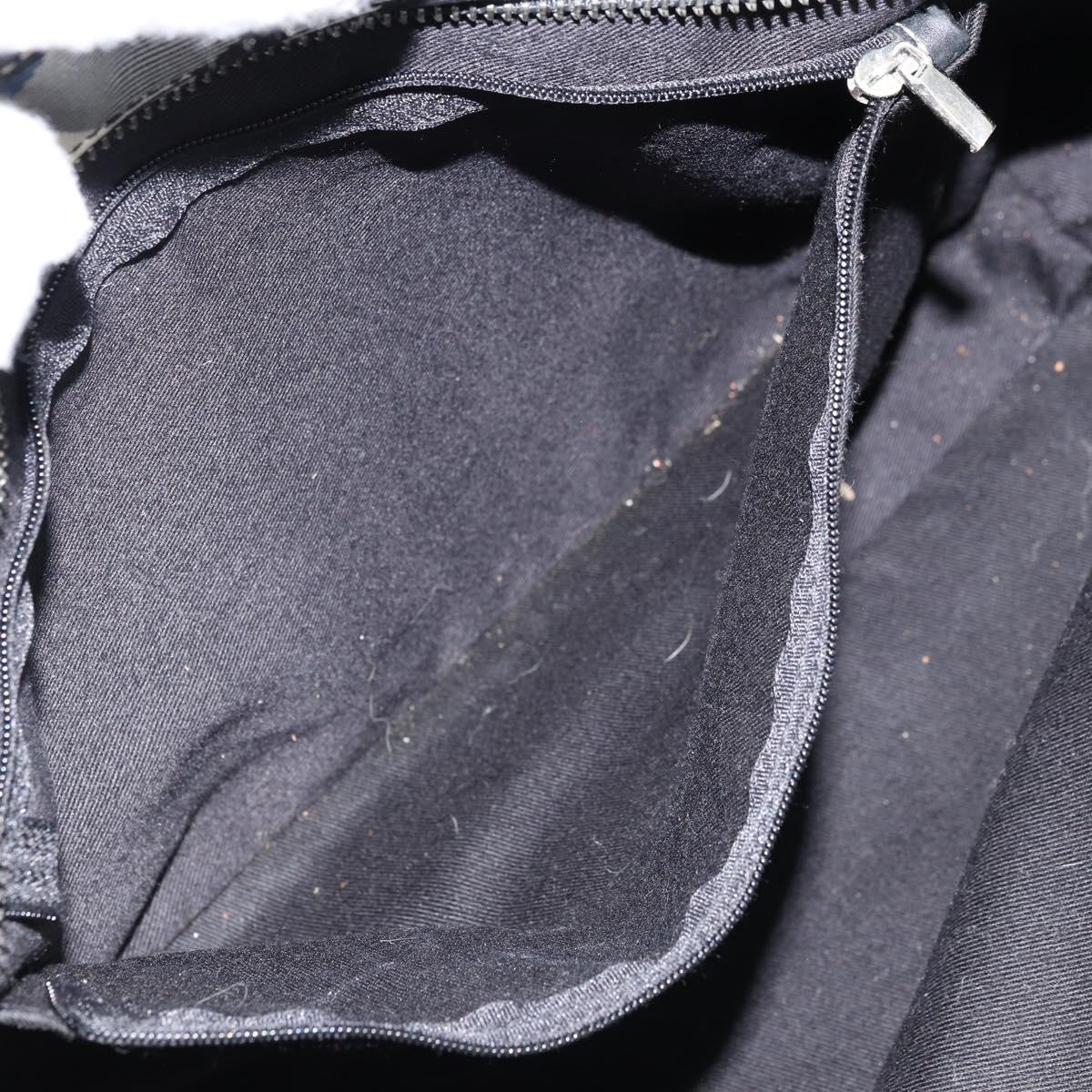 BURBERRY Blue Label Nova Check Tote Bag Nylon Gray Silver Auth 166843