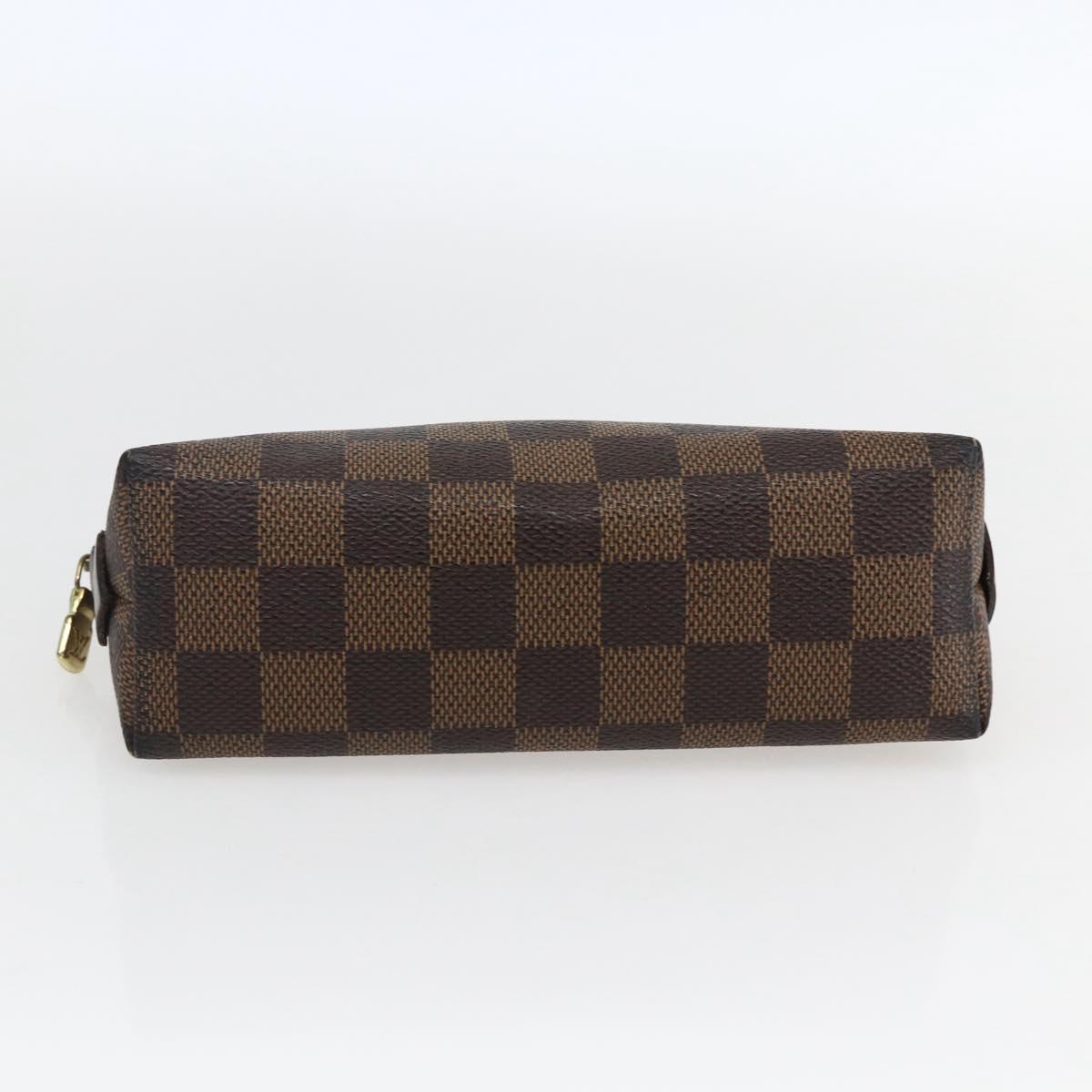 LOUIS VUITTON Damier Ebene Pochette Cosmetic PM Pouch N47516 LV Auth 166844