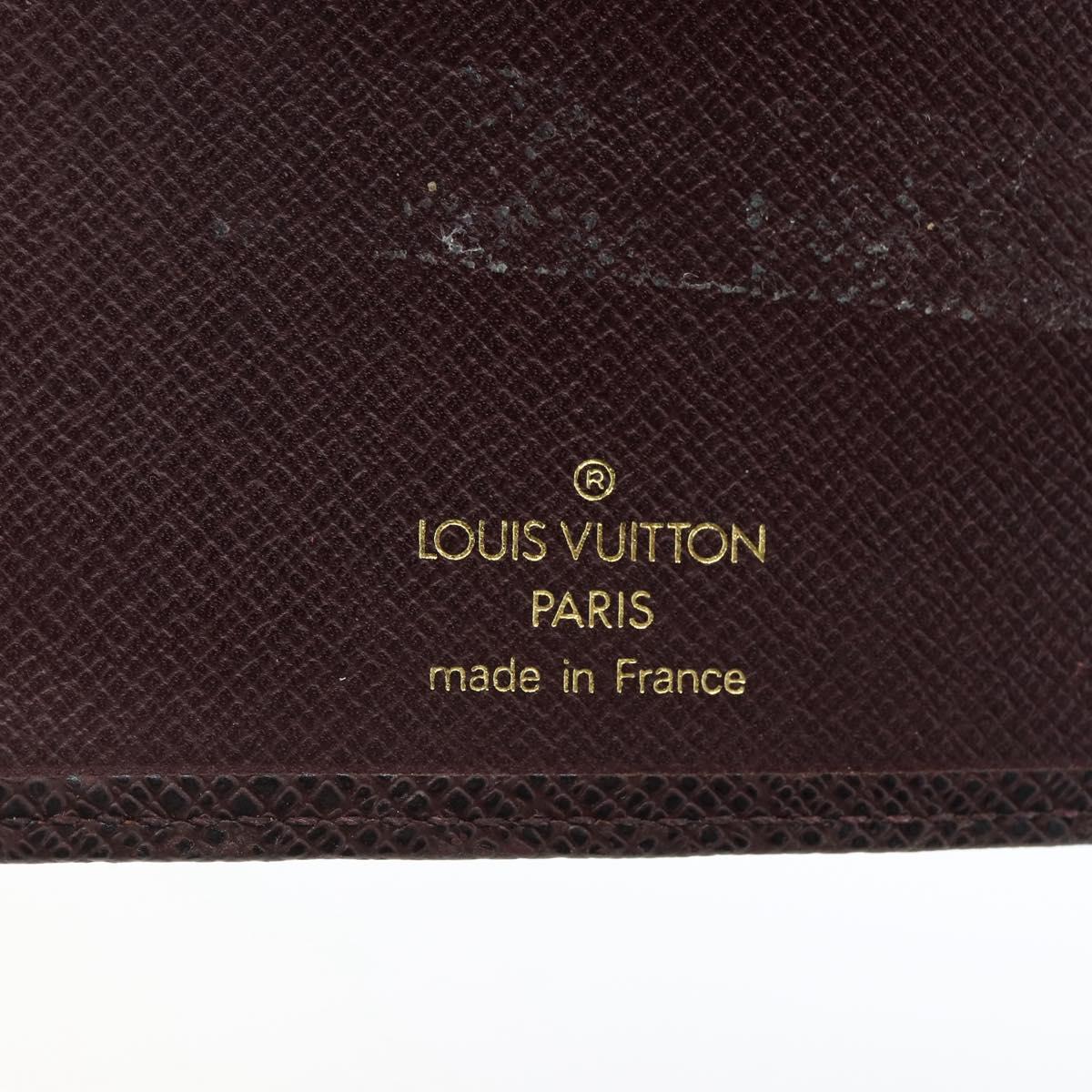 LOUIS VUITTON Taiga Agenda MM Day Planner Cover Acajou R20416 LV Auth 166846