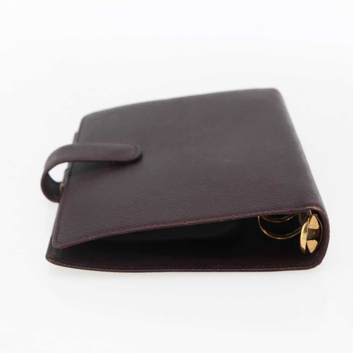 LOUIS VUITTON Taiga Agenda MM Day Planner Cover Acajou R20416 LV Auth 166846