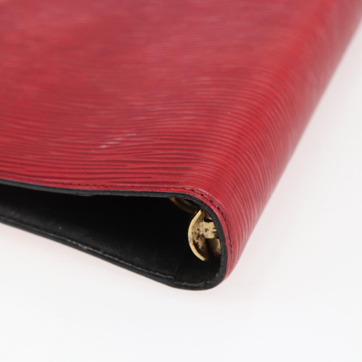 LOUIS VUITTON Epi Agenda MM Day Planner Cover Red R20047 LV Auth 166847