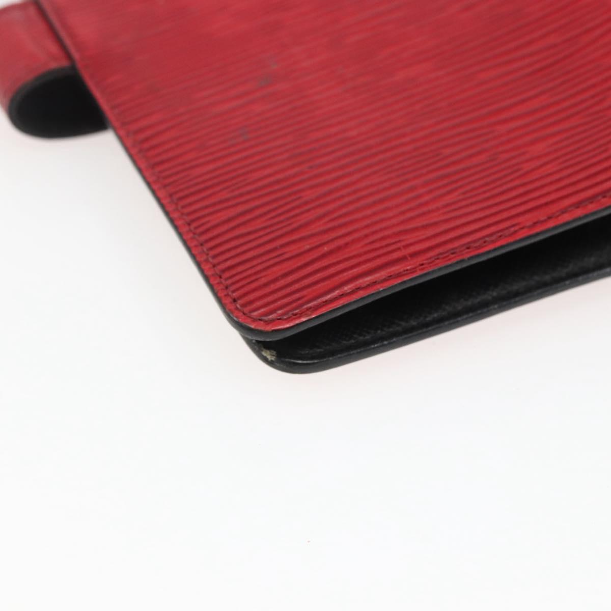 LOUIS VUITTON Epi Agenda MM Day Planner Cover Red R20047 LV Auth 166847