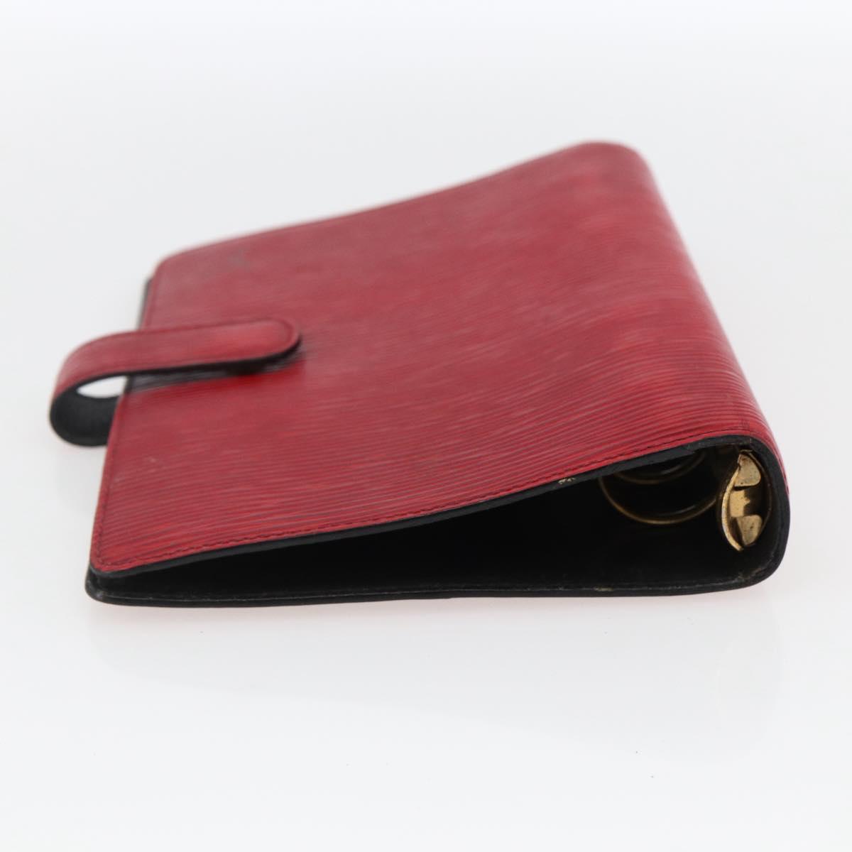 LOUIS VUITTON Epi Agenda MM Day Planner Cover Red R20047 LV Auth 166847