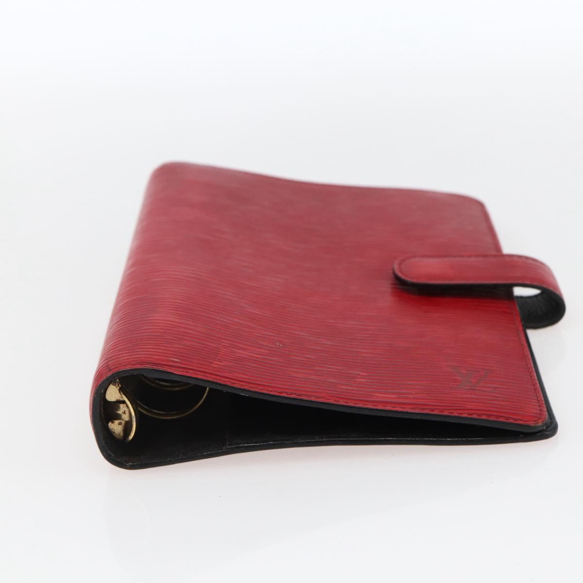 LOUIS VUITTON Epi Agenda MM Day Planner Cover Red R20047 LV Auth 166847