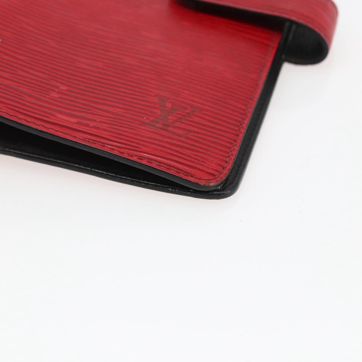 LOUIS VUITTON Epi Agenda MM Day Planner Cover Red R20047 LV Auth 166847