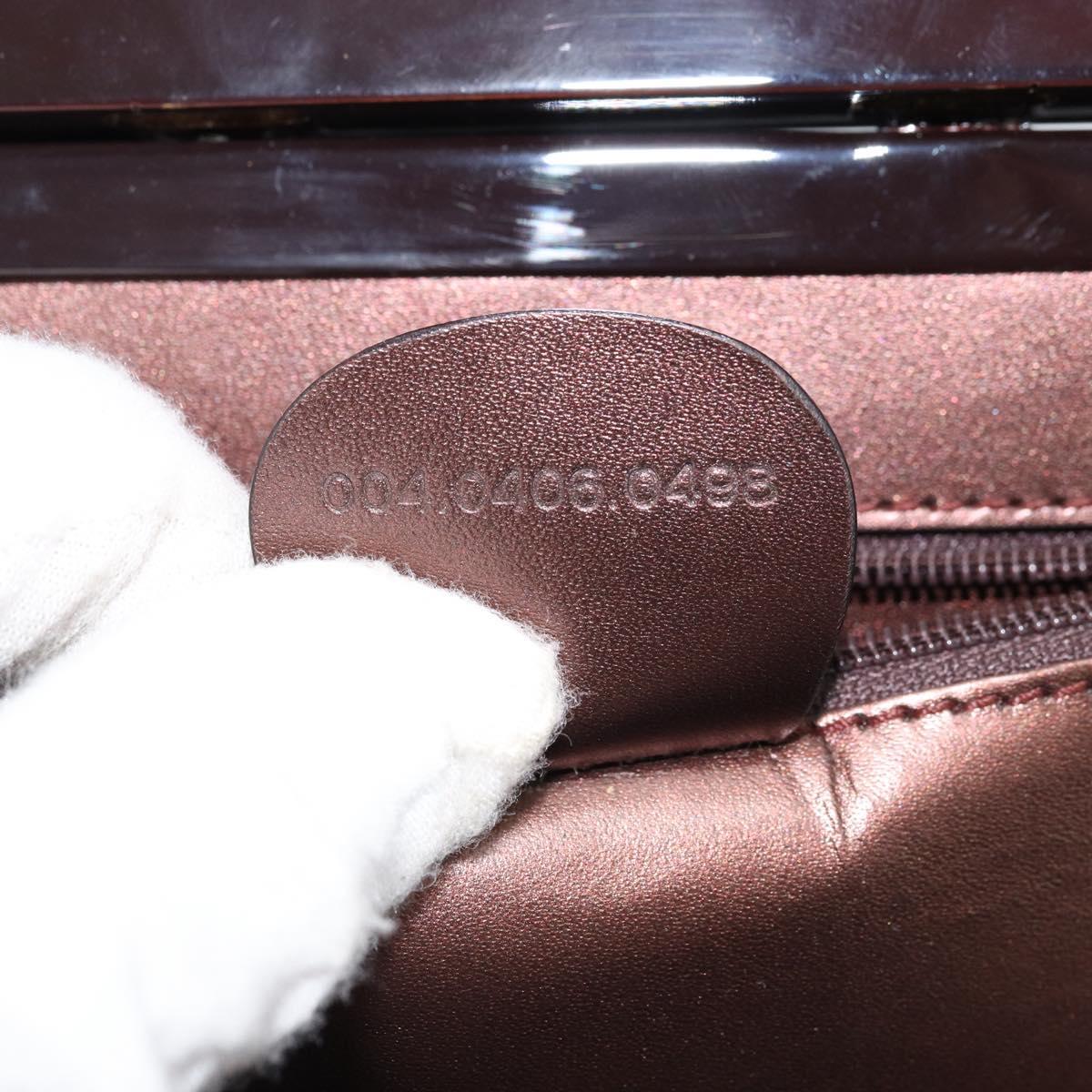 GUCCI Shoulder Bag Leather Metallic brown 004 0406 0498 Auth 166852