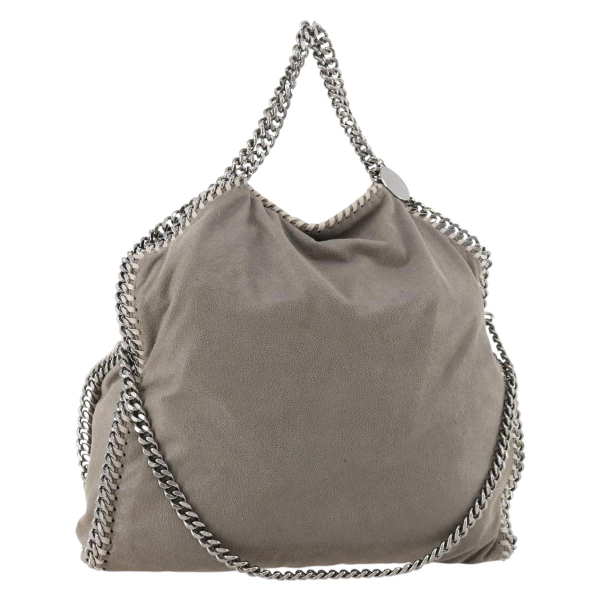 Stella MacCartney Chain Falabella Bag polyester 2way Gray 234387 Auth 166859