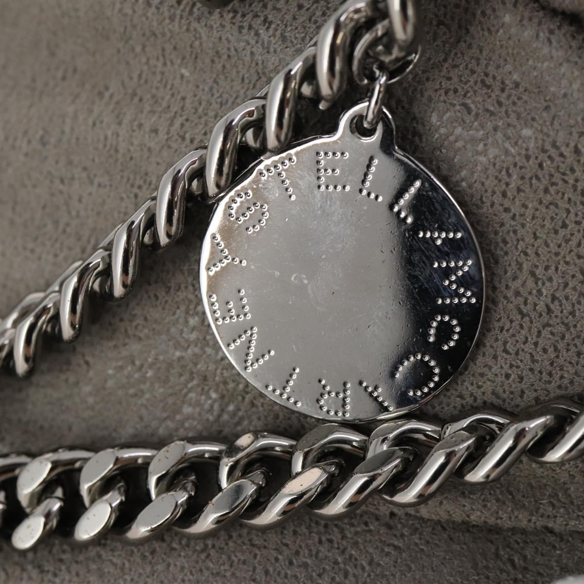 Stella MacCartney Chain Falabella Bag polyester 2way Gray 234387 Auth 166859