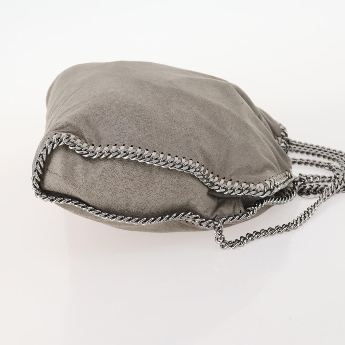 Stella MacCartney Chain Falabella Bag polyester 2way Gray 234387 Auth 166859