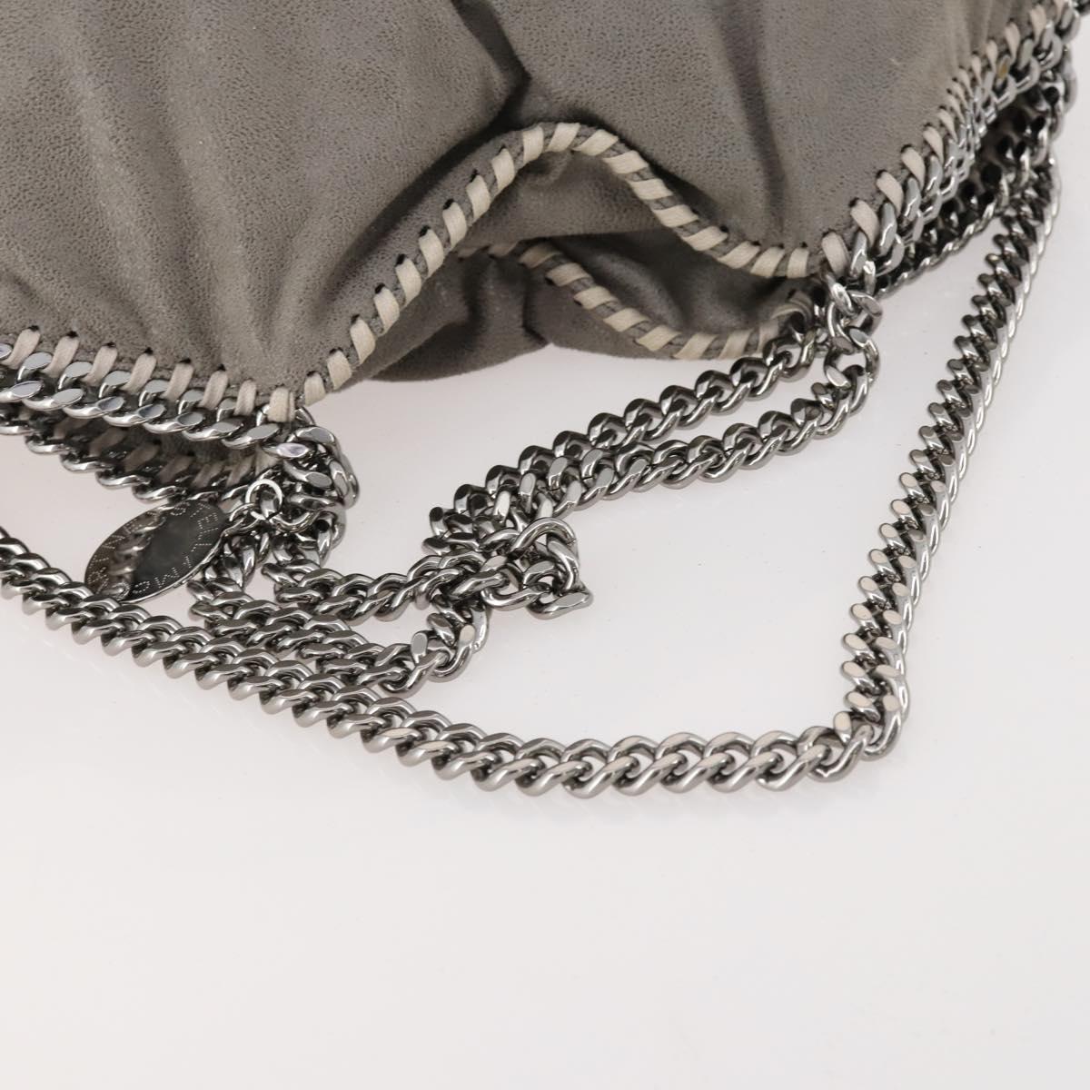 Stella MacCartney Chain Falabella Bag polyester 2way Gray 234387 Auth 166859