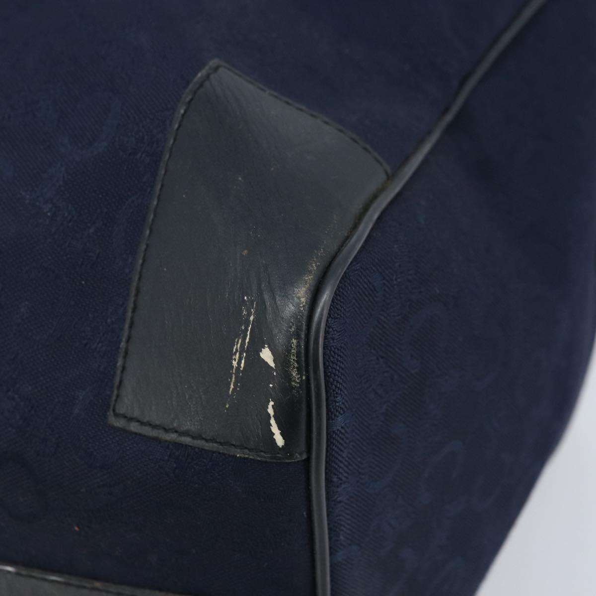 CELINE C Sulky Boston Bag Canvas Navy Auth 166863