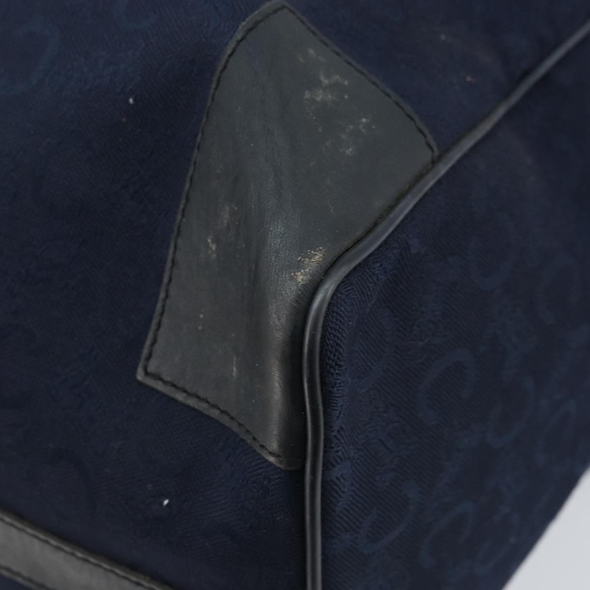 CELINE C Sulky Boston Bag Canvas Navy Auth 166863