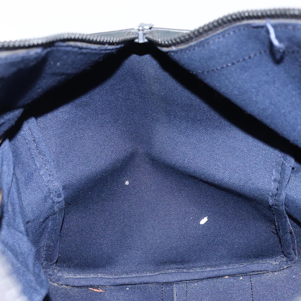 CELINE C Sulky Boston Bag Canvas Navy Auth 166863