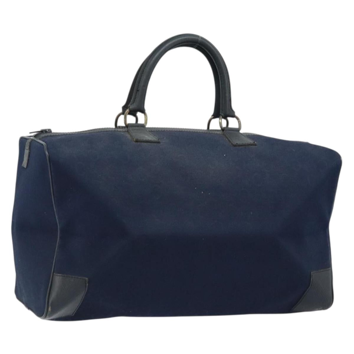 CELINE C Sulky Boston Bag Canvas Navy Auth 166863