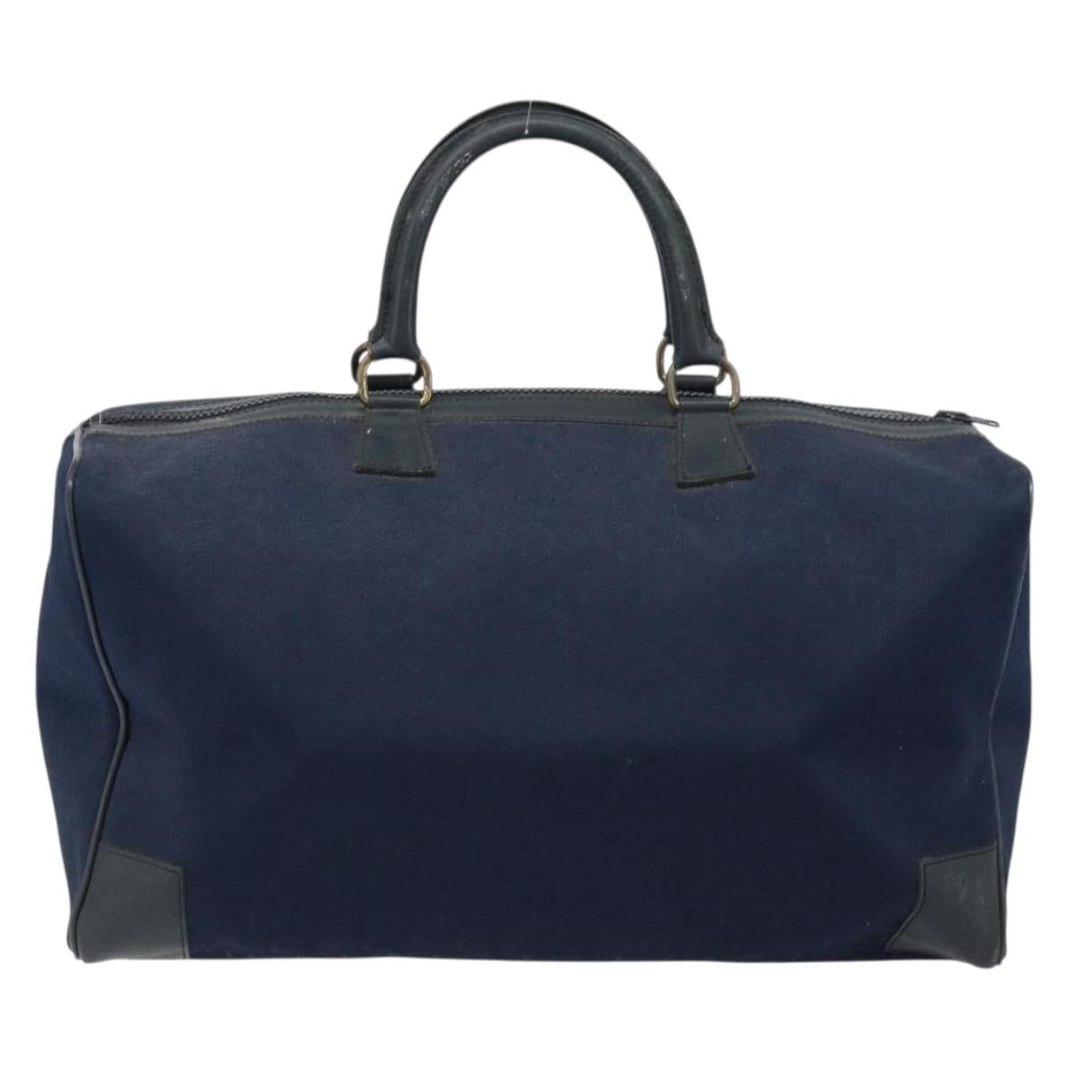 CELINE C Sulky Boston Bag Canvas Navy Auth 166863