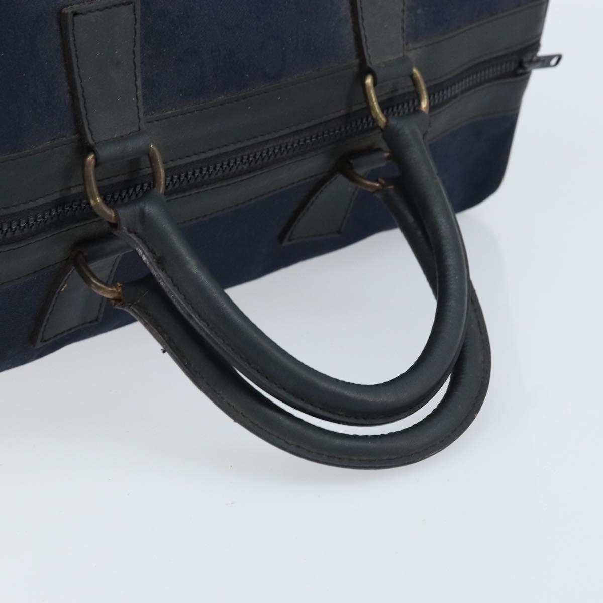 CELINE C Sulky Boston Bag Canvas Navy Auth 166863