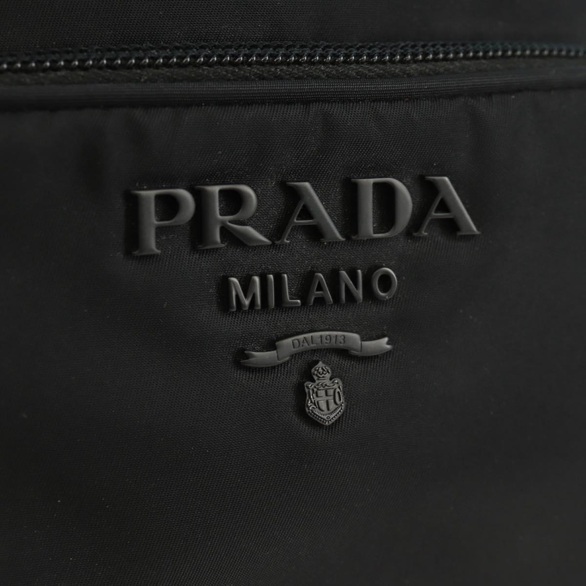 PRADA Hand Bag Nylon 2way Black Silver 1BA207 Auth 166882SAM