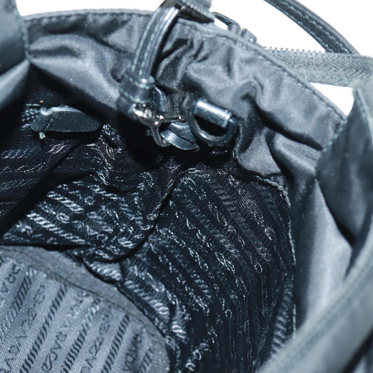 PRADA Hand Bag Nylon 2way Black Silver 1BA207 Auth 166882SAM