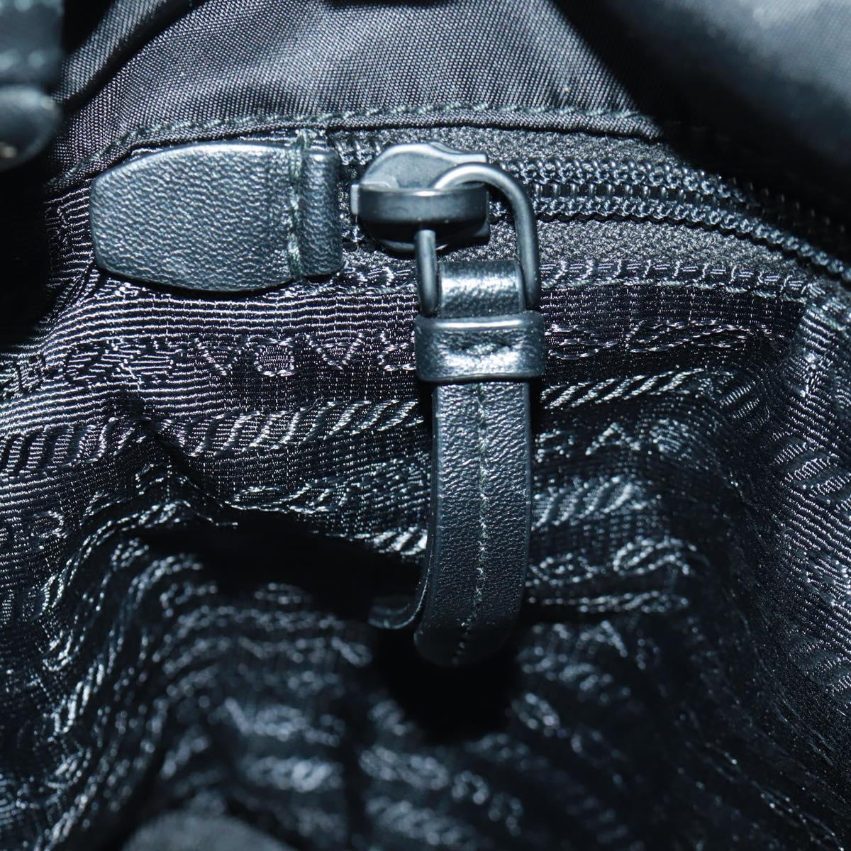PRADA Hand Bag Nylon 2way Black Silver 1BA207 Auth 166882SAM