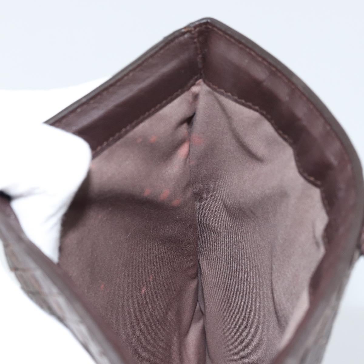 BOTTEGA VENETA INTRECCIATO iPad Case Leather Dark Brown Auth 166887