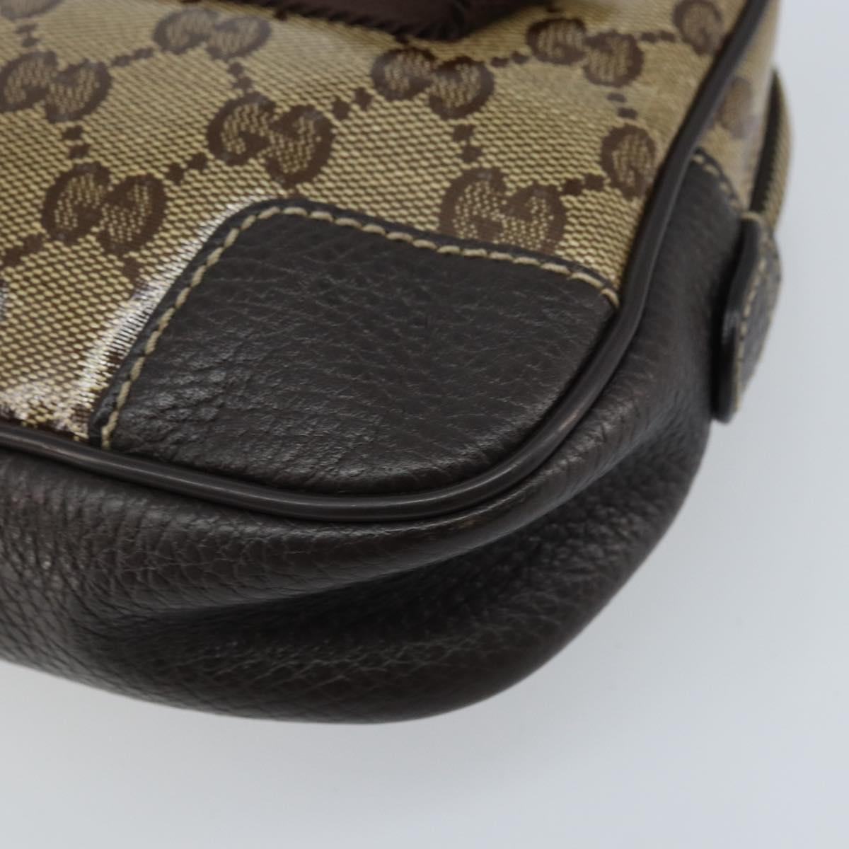 GUCCI GG Crystal Shoulder Bag Outlet Beige Gold 336672 Auth 166890A