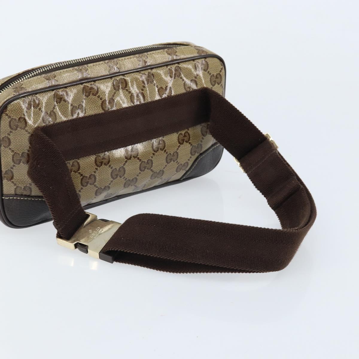 GUCCI GG Crystal Shoulder Bag Outlet Beige Gold 336672 Auth 166890A