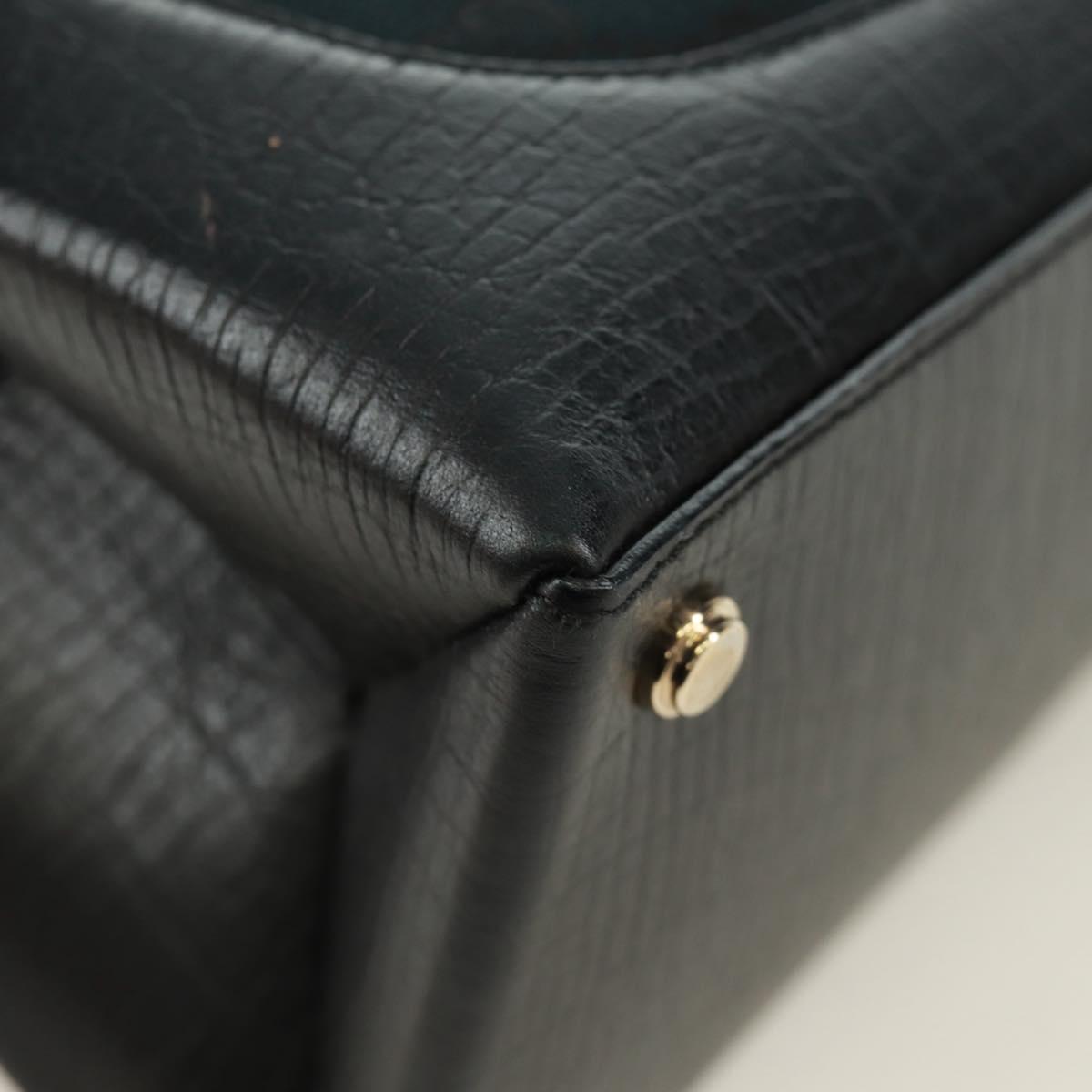 GUCCI GG Canvas Web Sherry Line Hand Bag Black Gold Red 131325 Auth 166893SAM