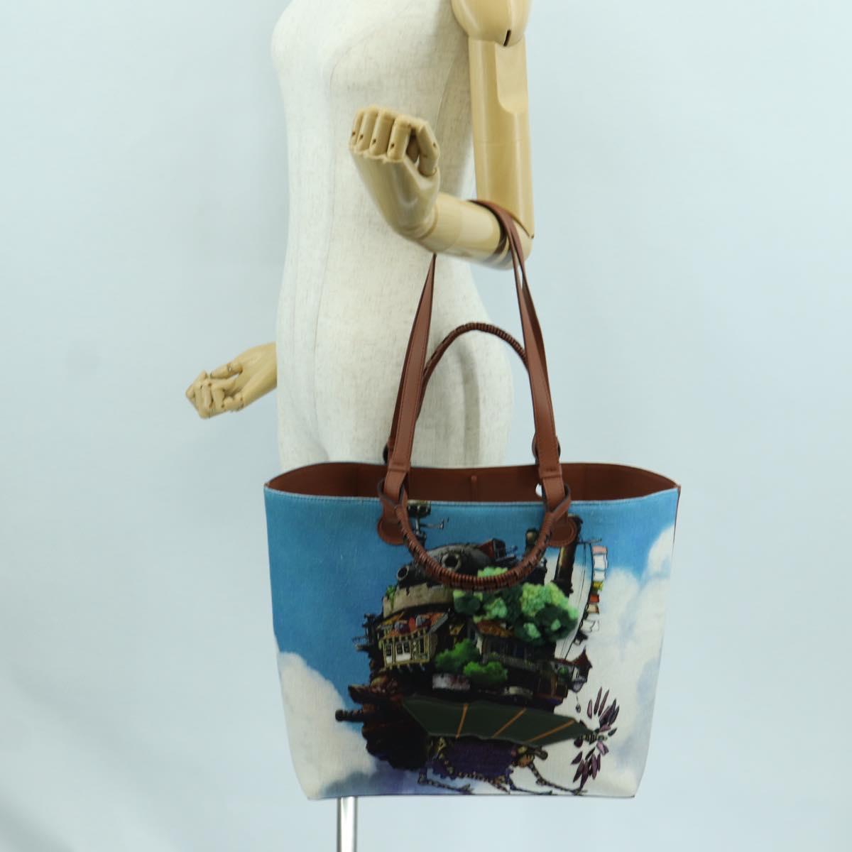 LOEWE ﾃ Studio Ghibli Howl's Moving Castle Anagram Bag Canvas Auth 166901SM