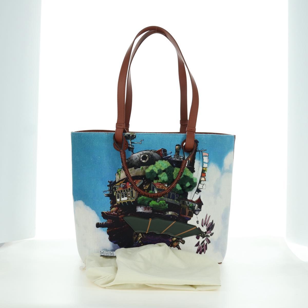 LOEWE ﾃ Studio Ghibli Howl's Moving Castle Anagram Bag Canvas Auth 166901SM