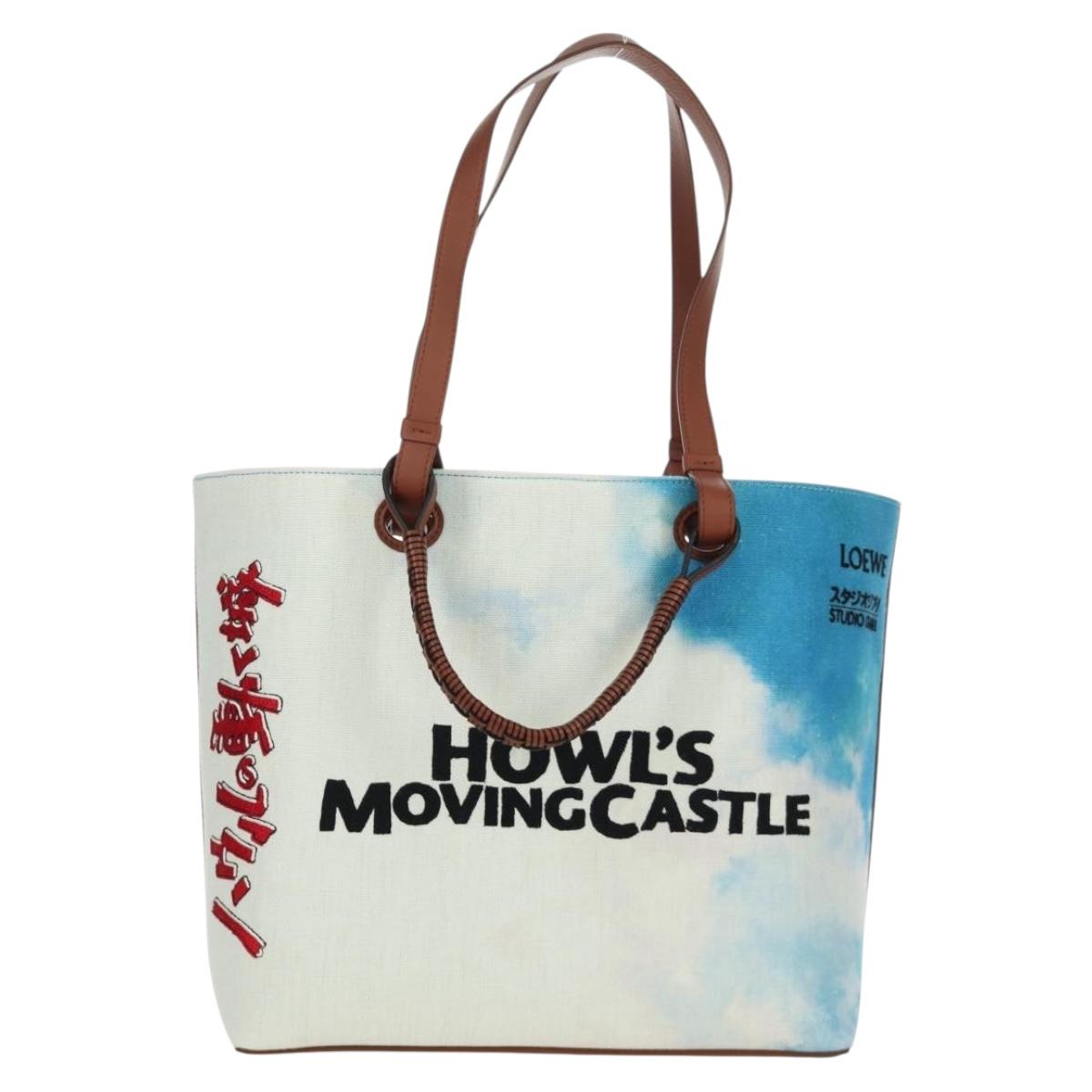LOEWE ﾃ Studio Ghibli Howl's Moving Castle Anagram Bag Canvas Auth 166901SM