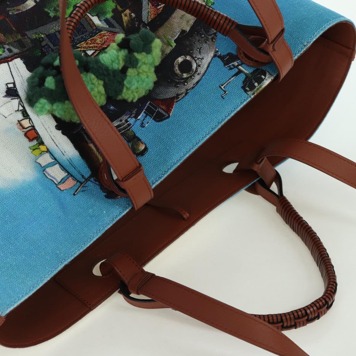 LOEWE ﾃ Studio Ghibli Howl's Moving Castle Anagram Bag Canvas Auth 166901SM