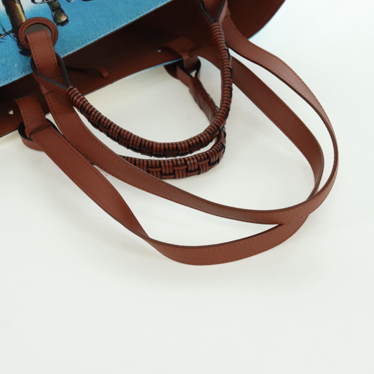 LOEWE ﾃ Studio Ghibli Howl's Moving Castle Anagram Bag Canvas Auth 166901SM