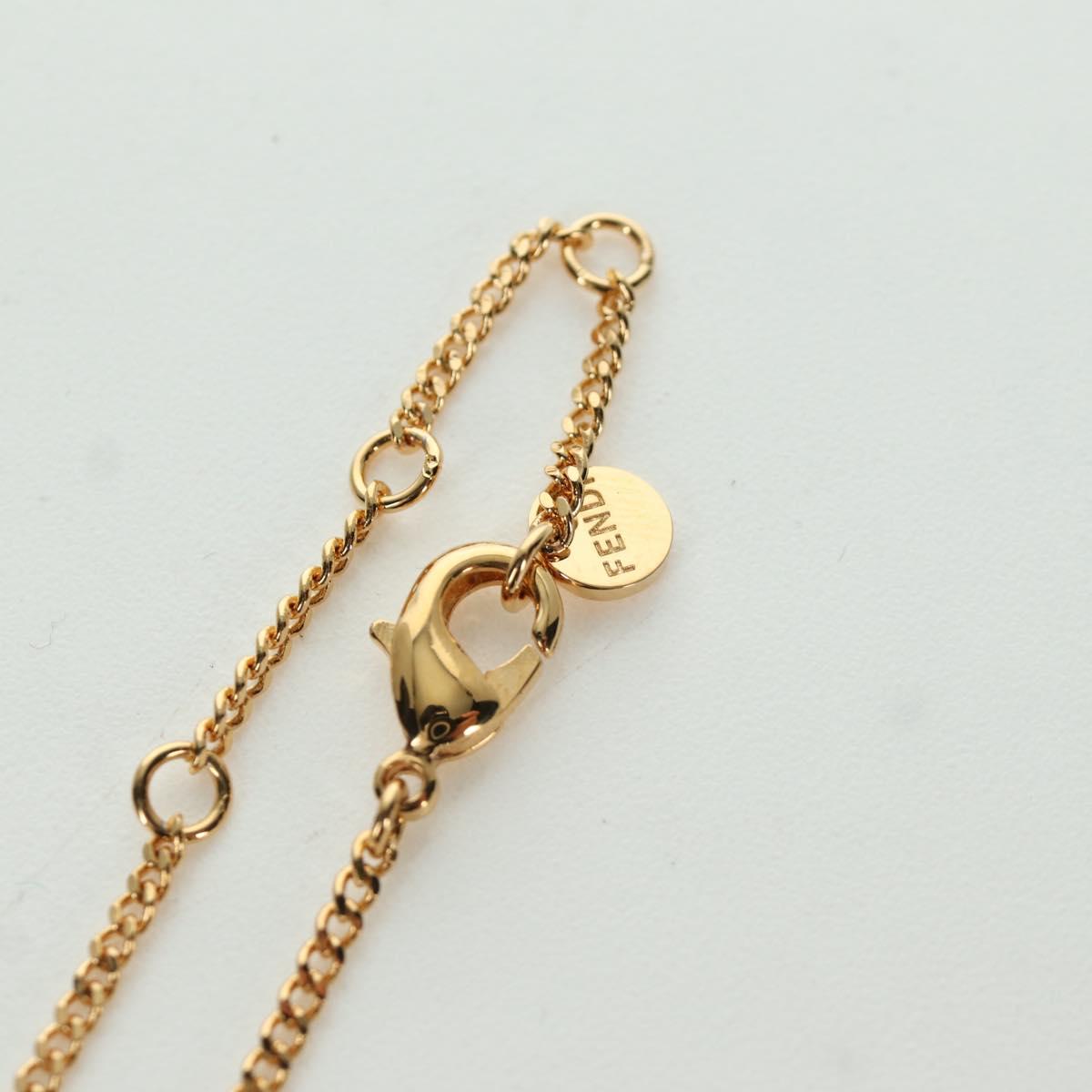 FENDI FENDI x FRGMT x POKﾃ窺ON Pokﾃｩball Design Necklace metal Gold Auth 166902SM