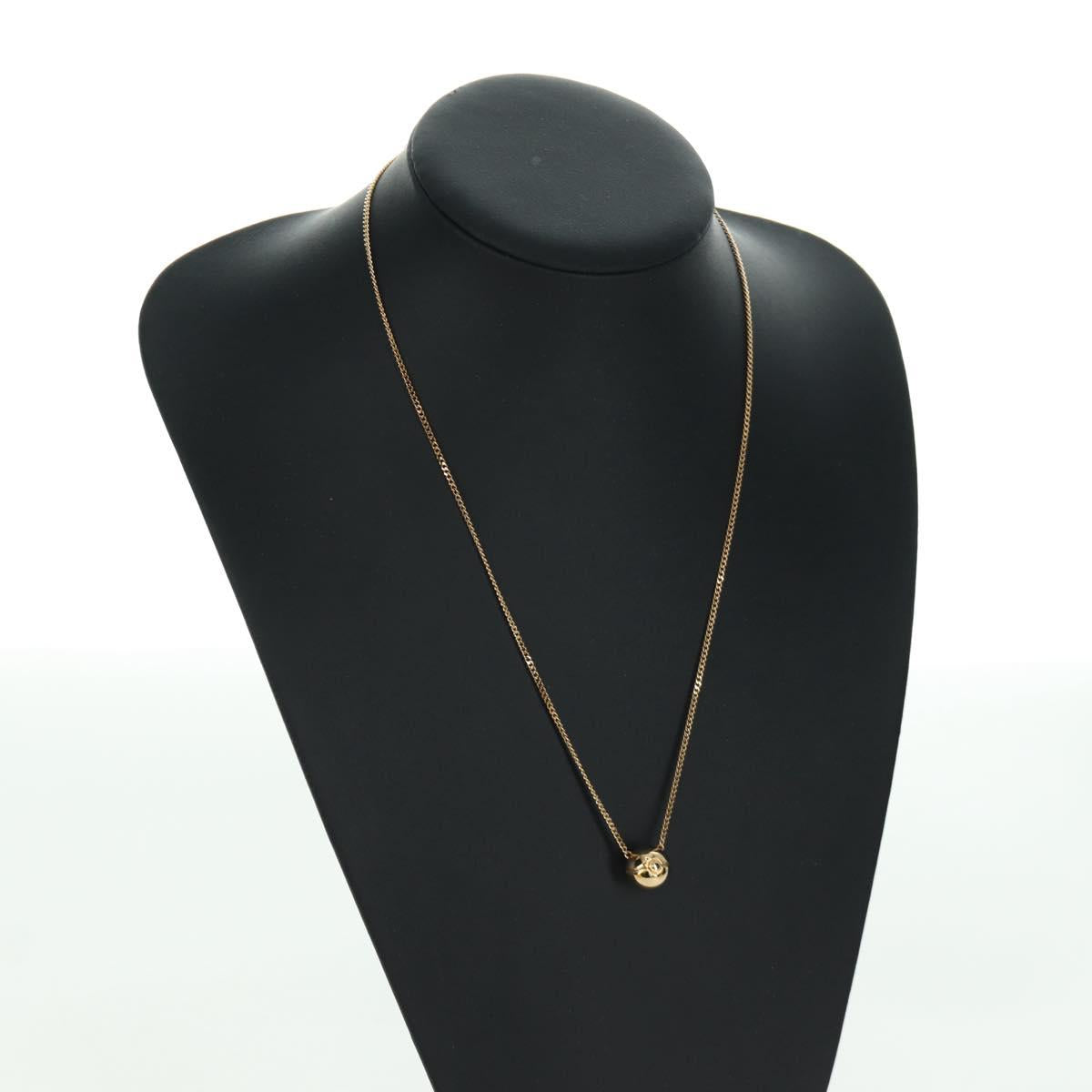 FENDI FENDI x FRGMT x POKﾃ窺ON Pokﾃｩball Design Necklace metal Gold Auth 166902SM
