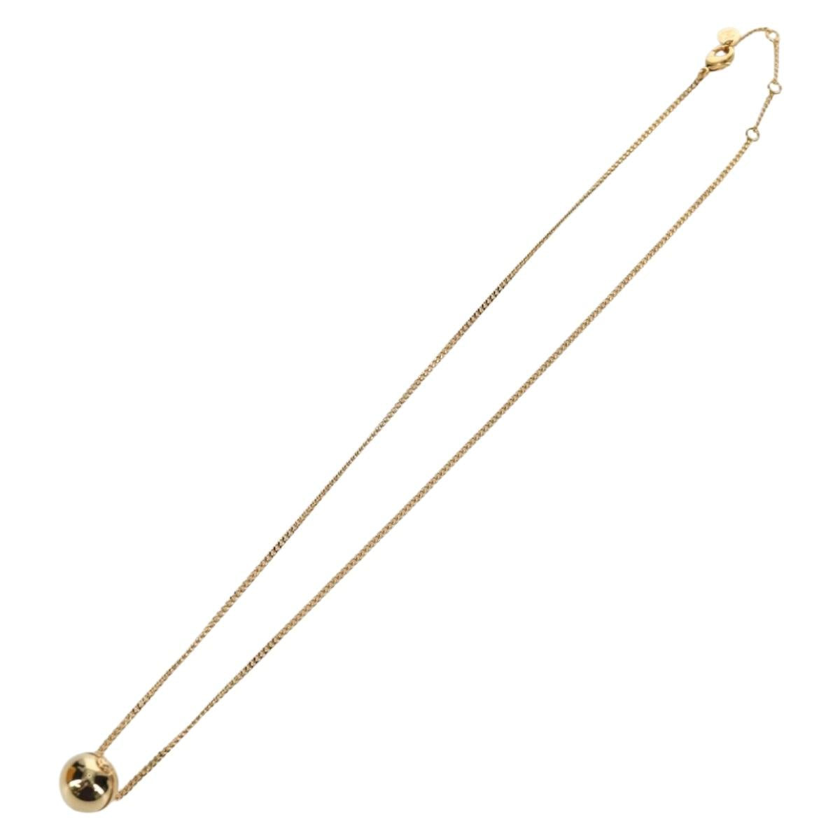 FENDI FENDI x FRGMT x POKﾃ窺ON Pokﾃｩball Design Necklace metal Gold Auth 166902SM