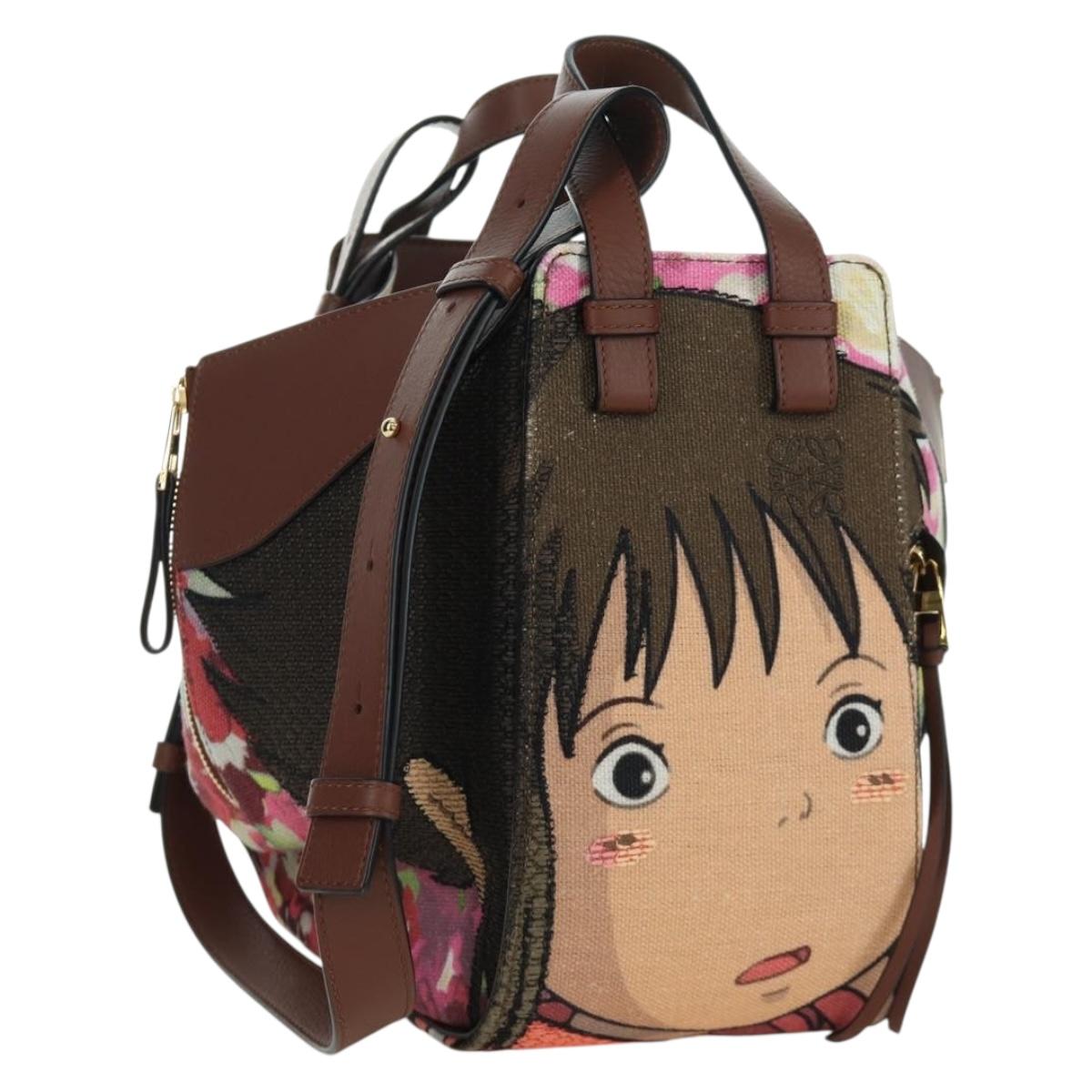 LOEWE ﾃ Studio Ghibli Hammock Small Chihiro Spirited Away Canvas Auth 166905SM
